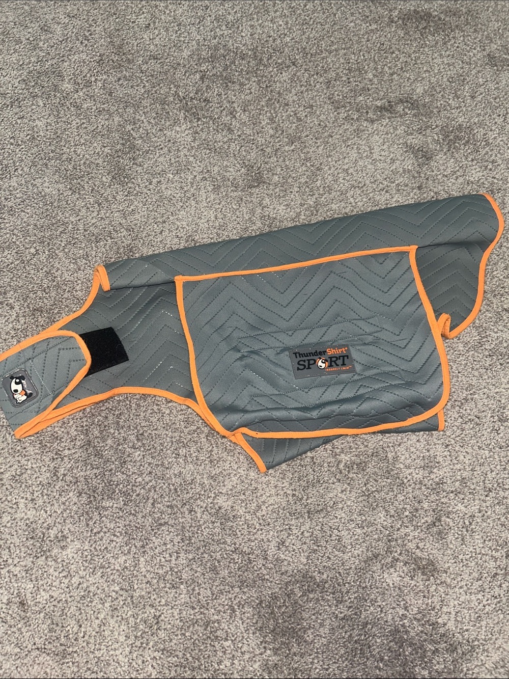 Thundershirt Gray with Orange Trim Sport Dog Jacket